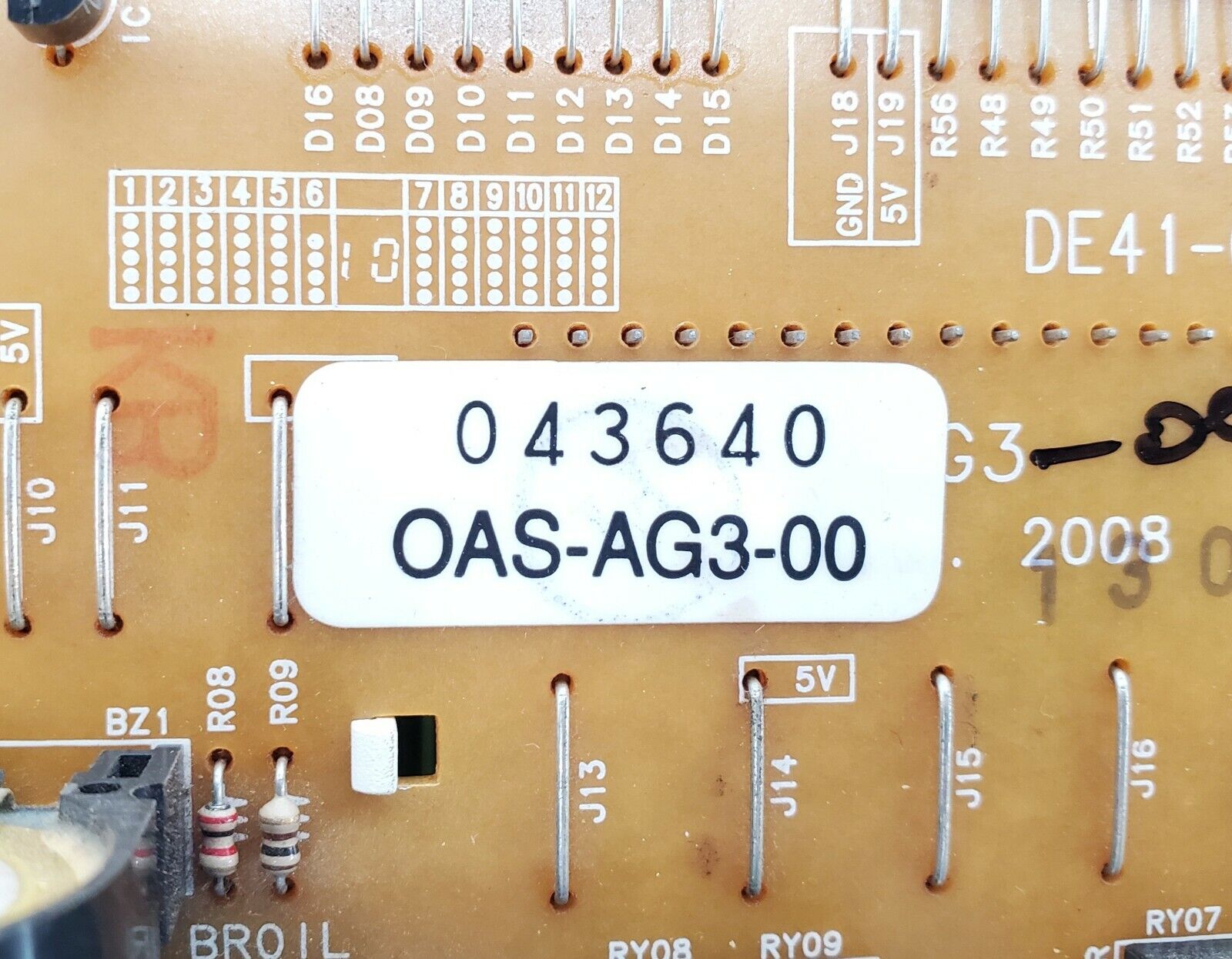 OEM Samsung Range Control OAS-AG3-00 Same Day Ship & Lifetime Warranty