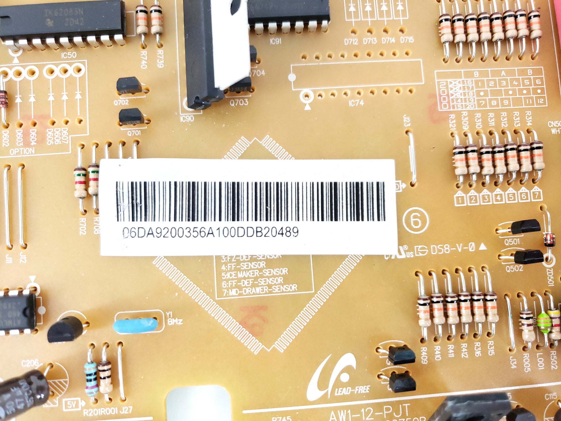 Samsung Refrigerator Control Board DA92-00356A