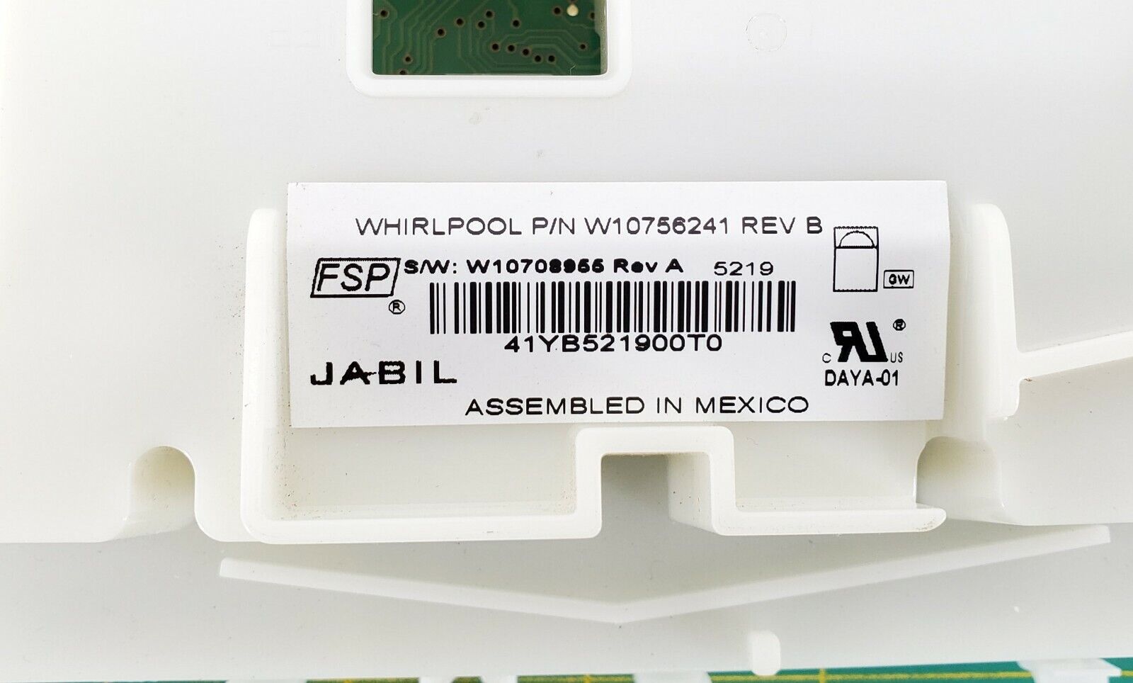 Whirlpool Dishwasher Control Board W10756241