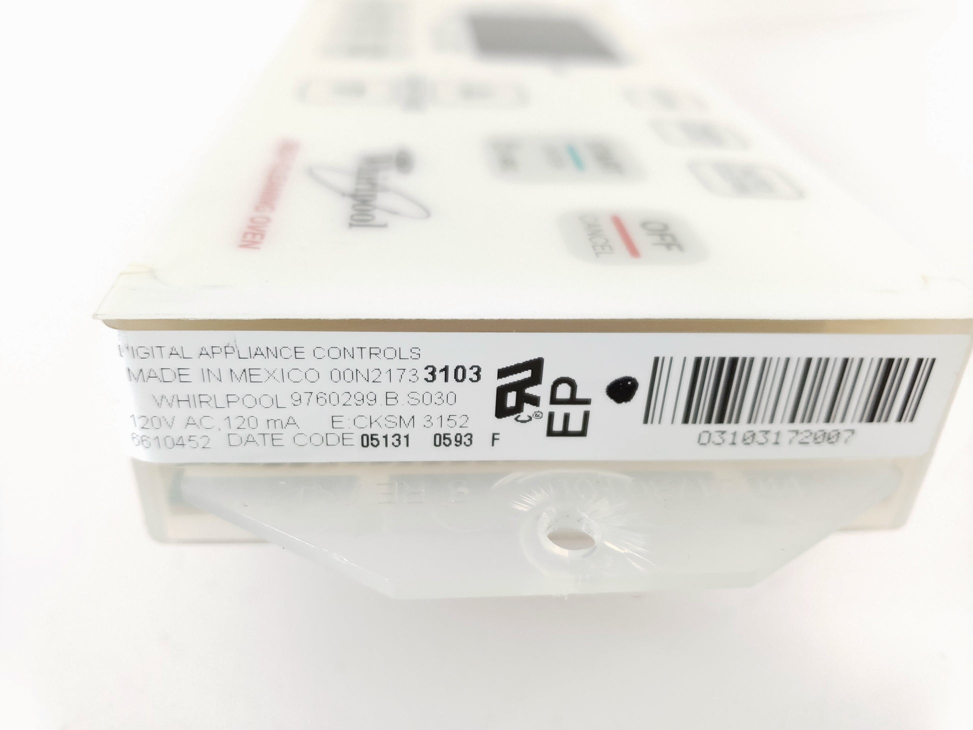 Whirlpool Range Control Board 9760299