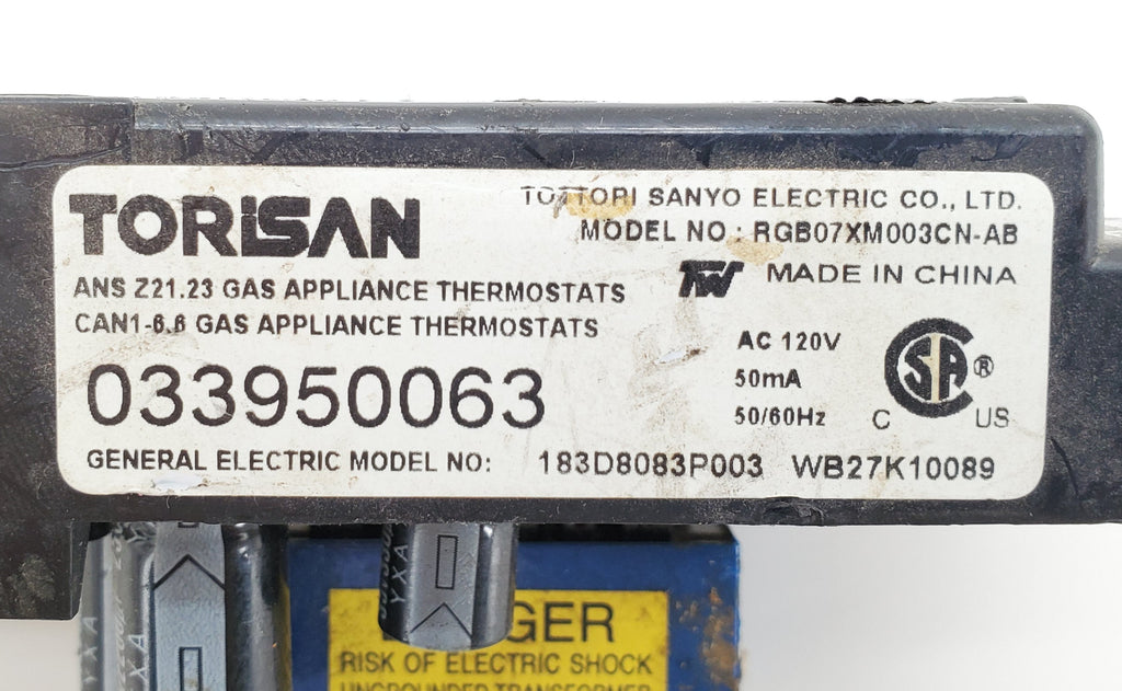 OEM  GE Range Control WB27K10089