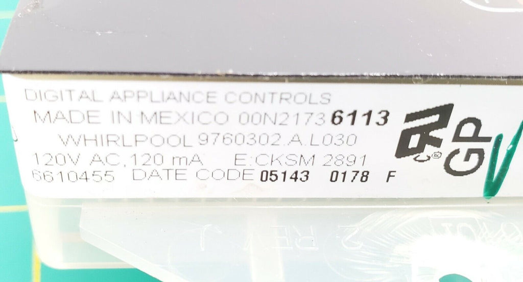 Whirlpool Range Control Board 9760302