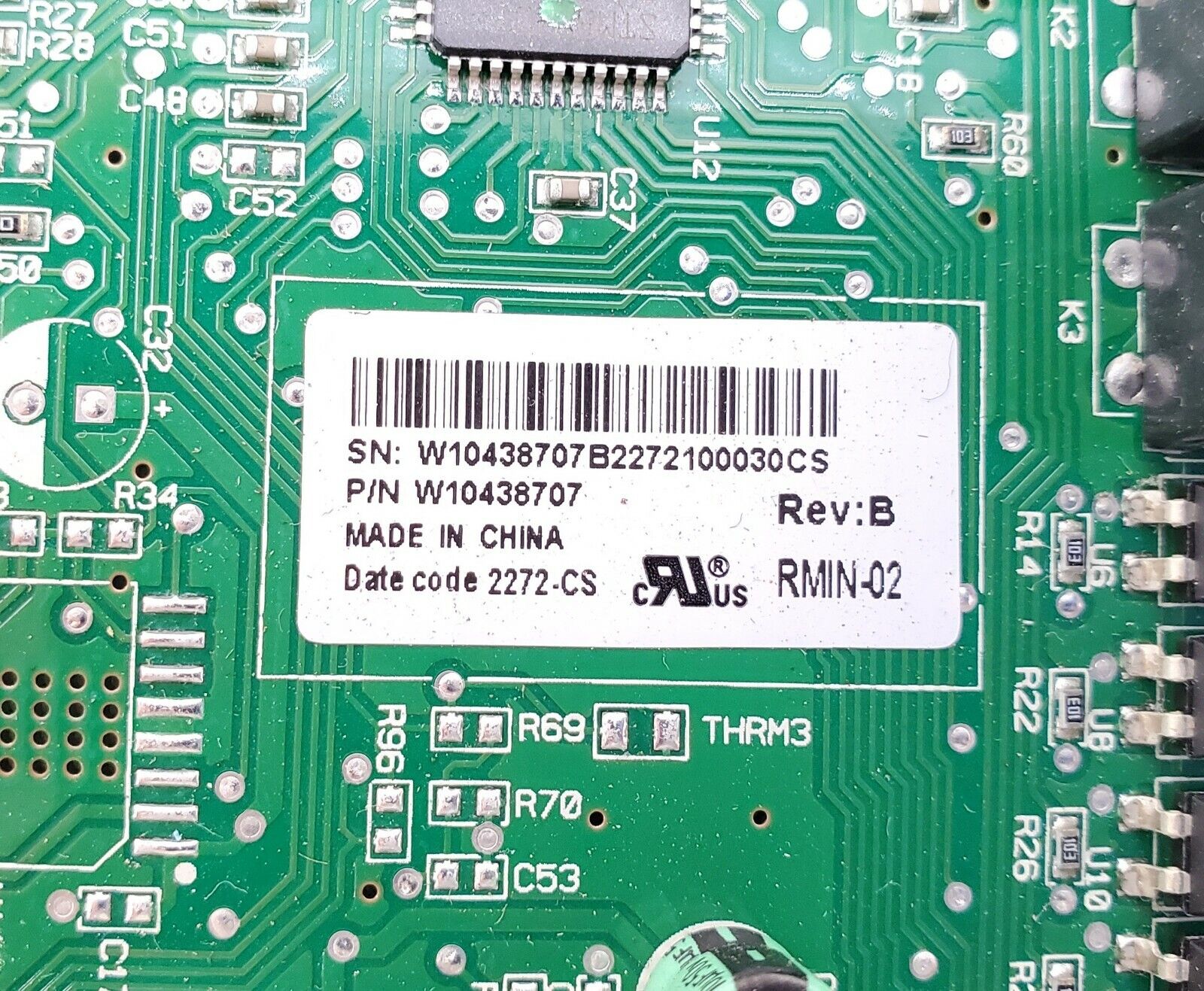 OEM  Whirlpool Refrigerator Control W10438707