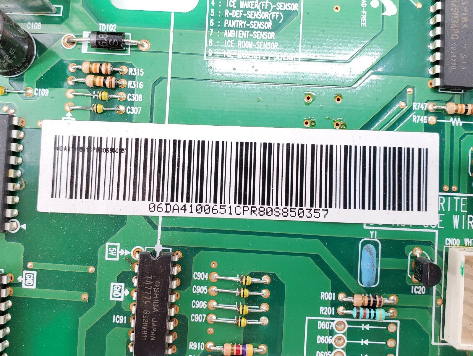 OEM  Samsung Refrigerator Control DA41-00651C