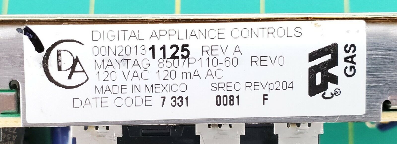 Maytag Range Control 8507P110-60