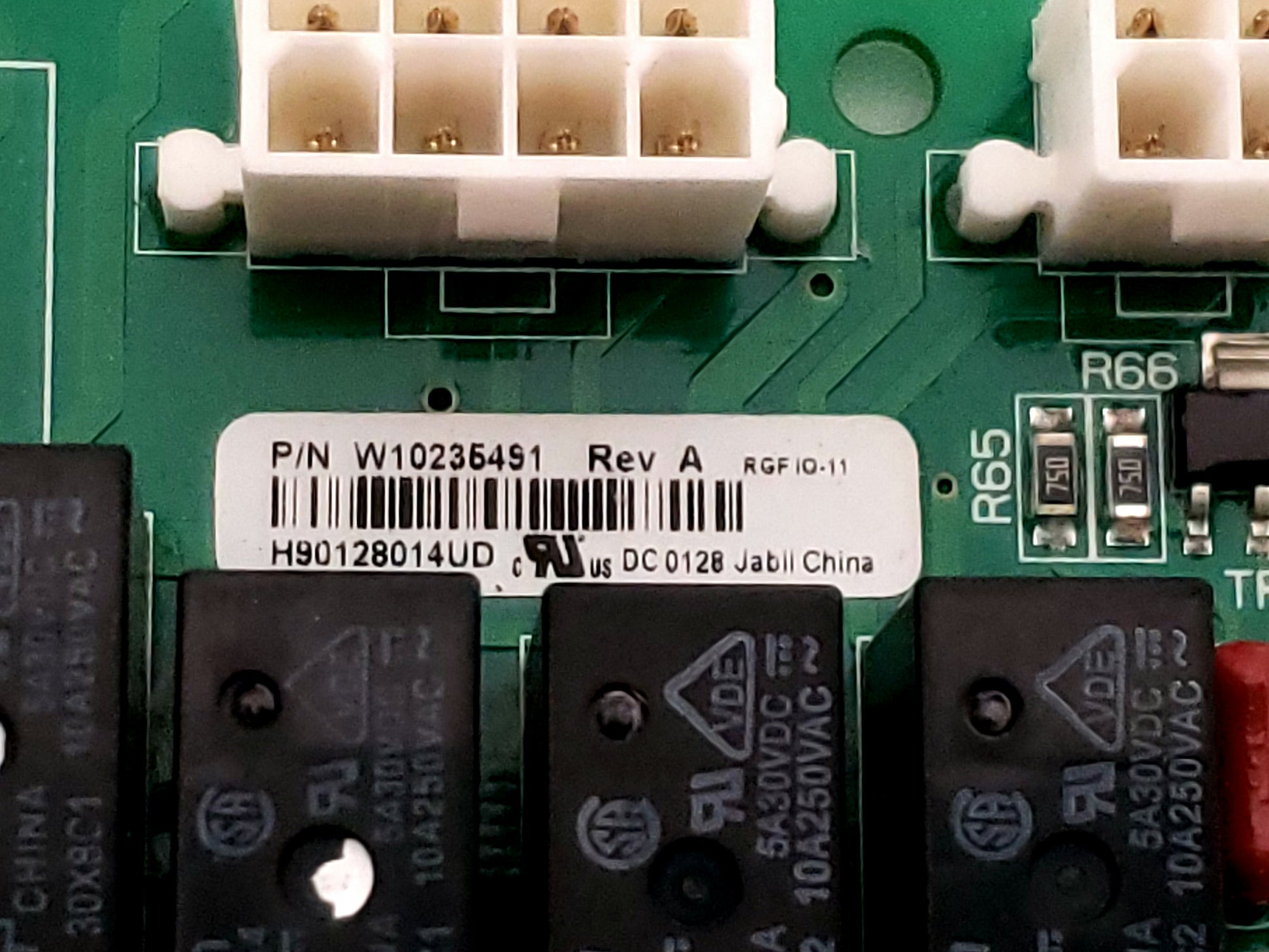 Whirlpool Refrigerator Control Board W10235491
