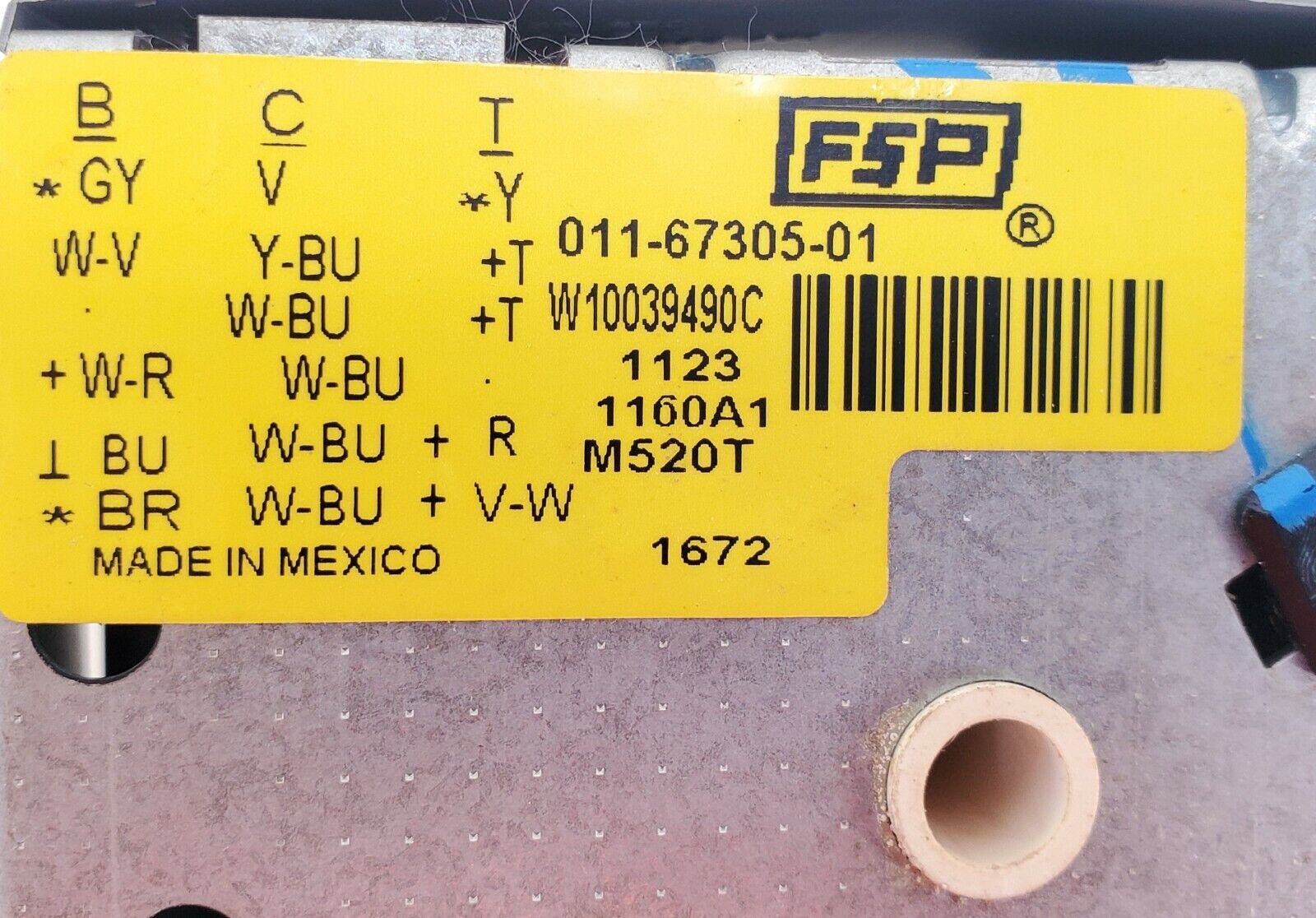 Whirlpool Dishwasher Timer W10039490