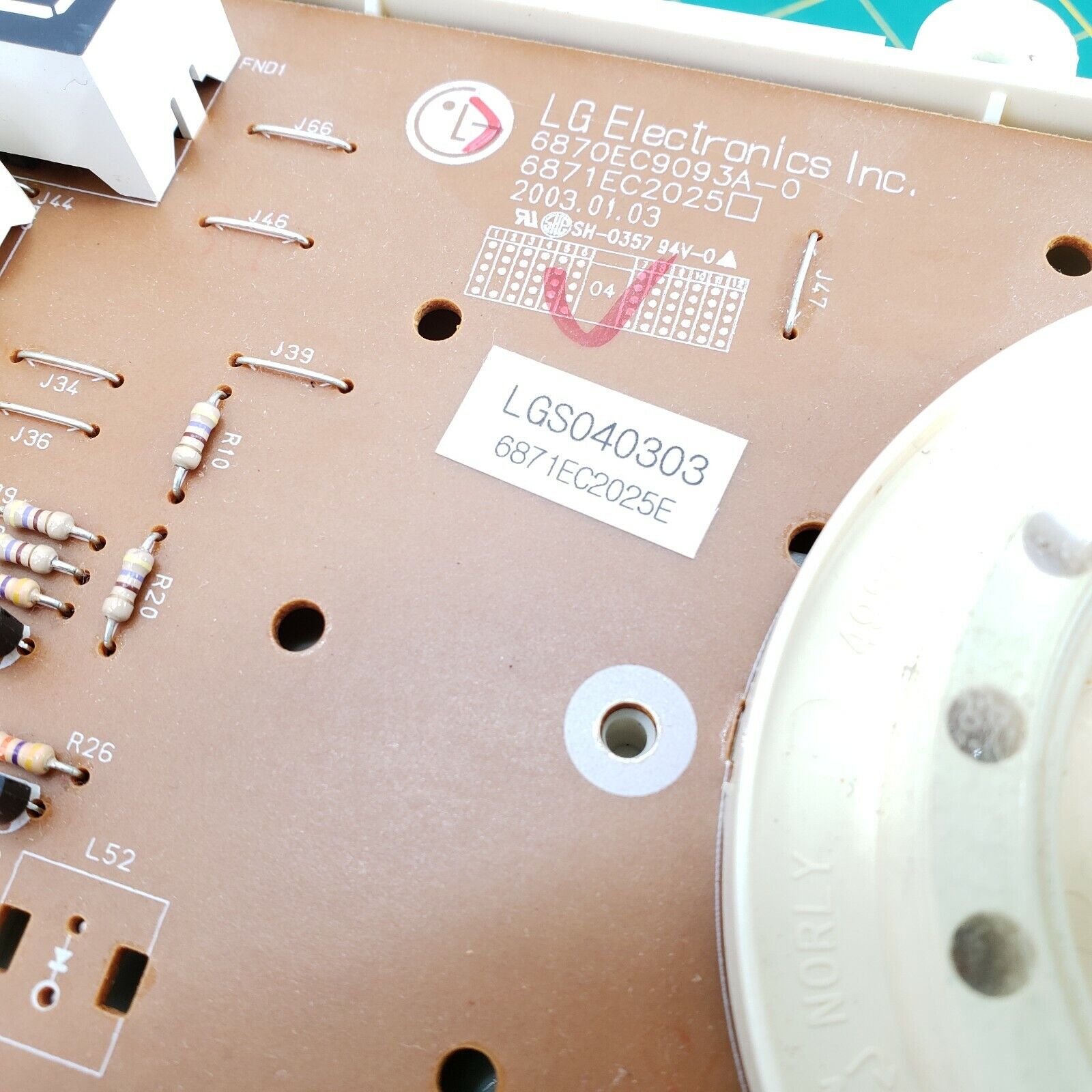 LG Washer Control 6871EC1081C