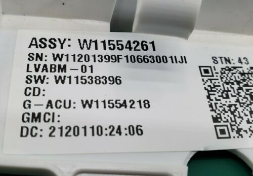 OEM  Whirlpool Main Control Board W11554261