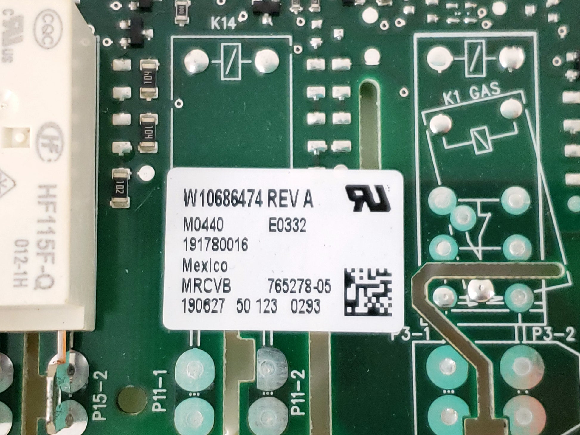 Kitchen Aid Range Control Board W10686474