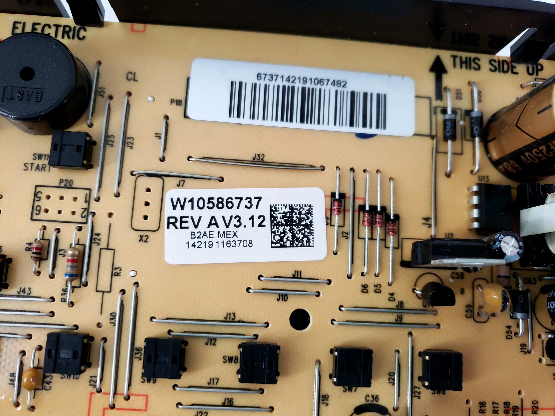 Whirlpool Range Control Board W10586737