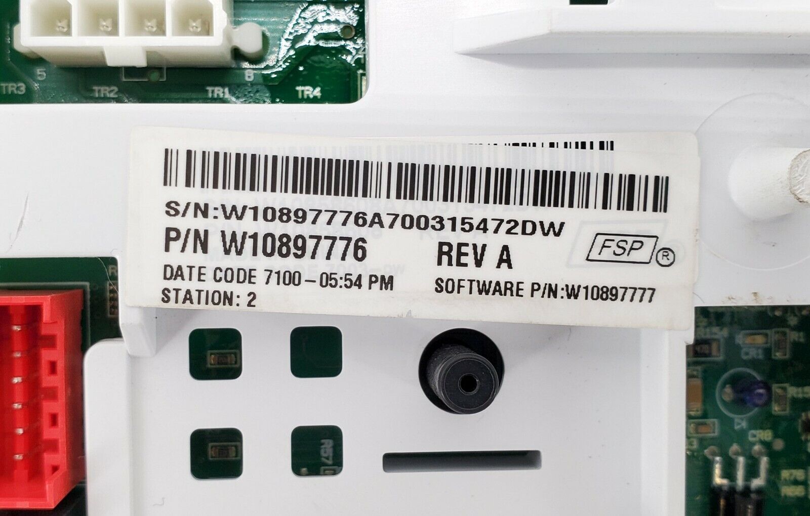 Whirlpool Washer Control W10897776