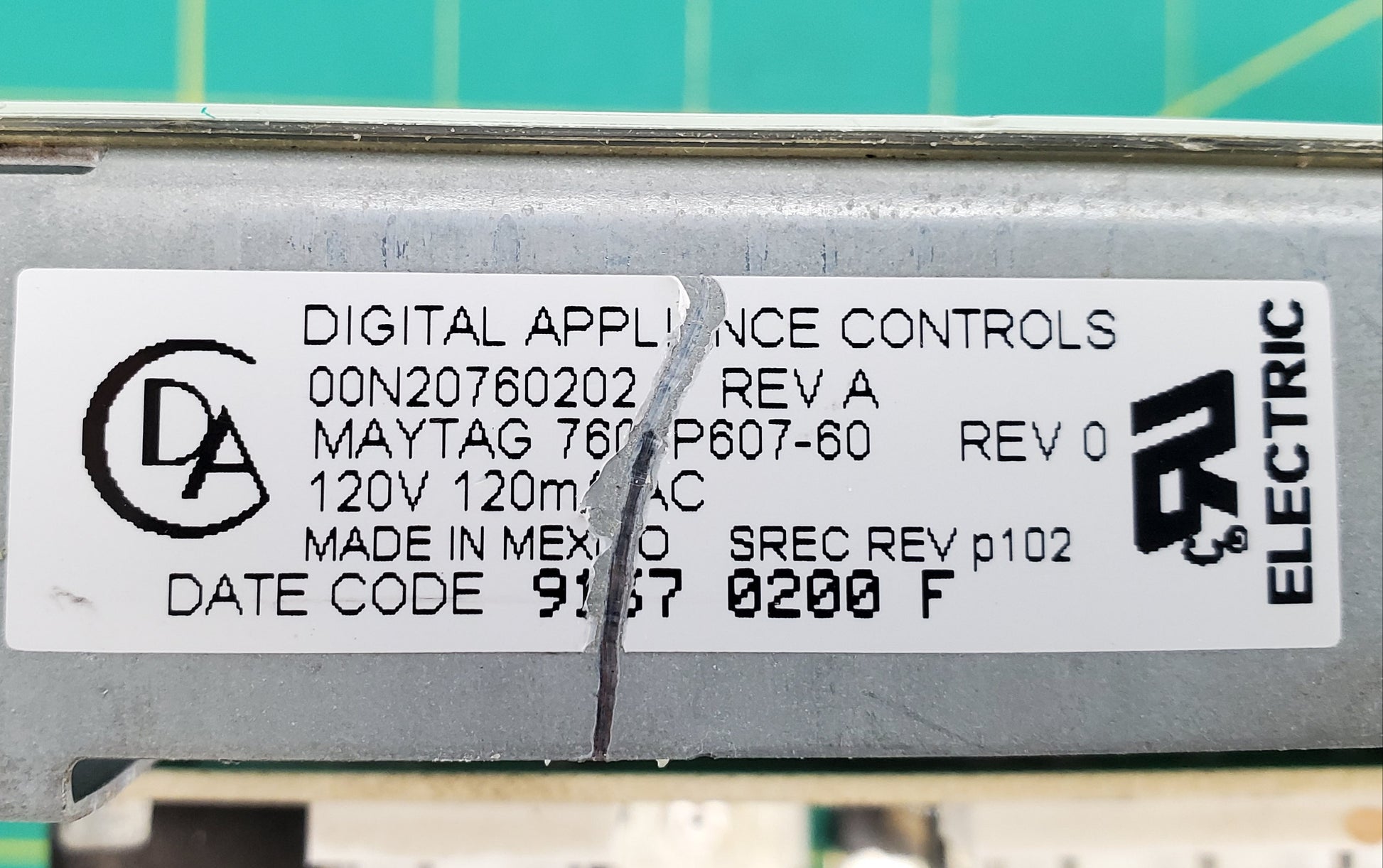 Maytag Range Control  7601P607-60
