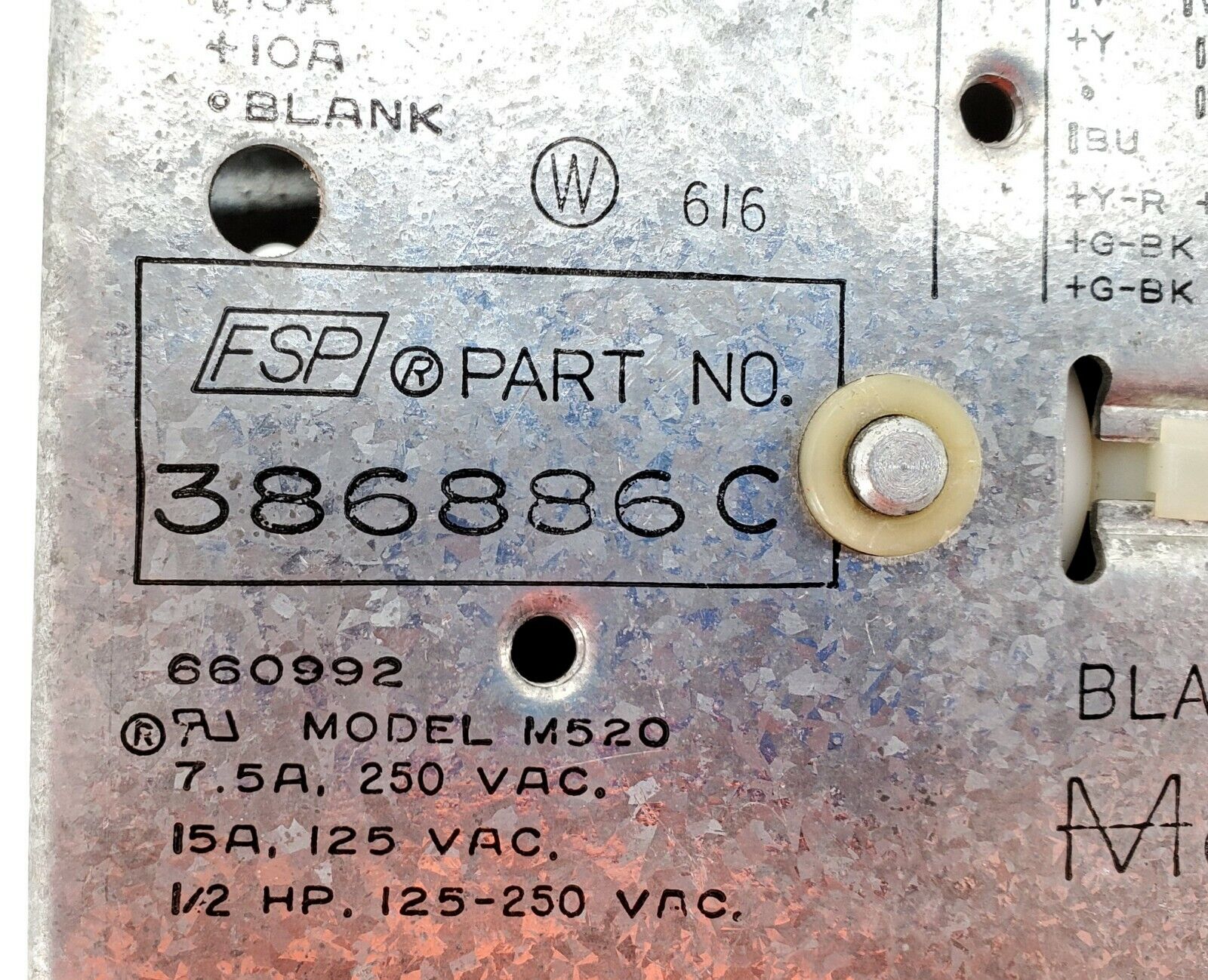 Whirlpool Washer Timer 386886