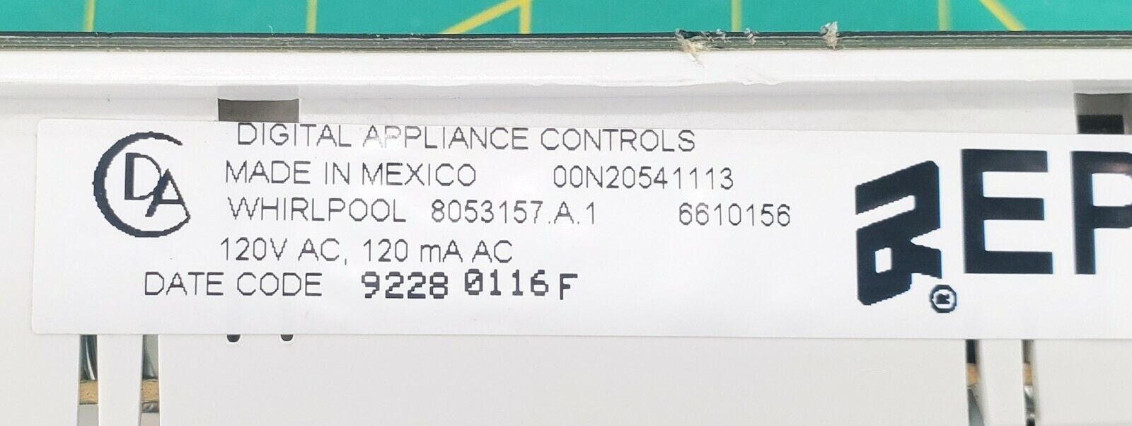 Whirlpool Range Control  8053157