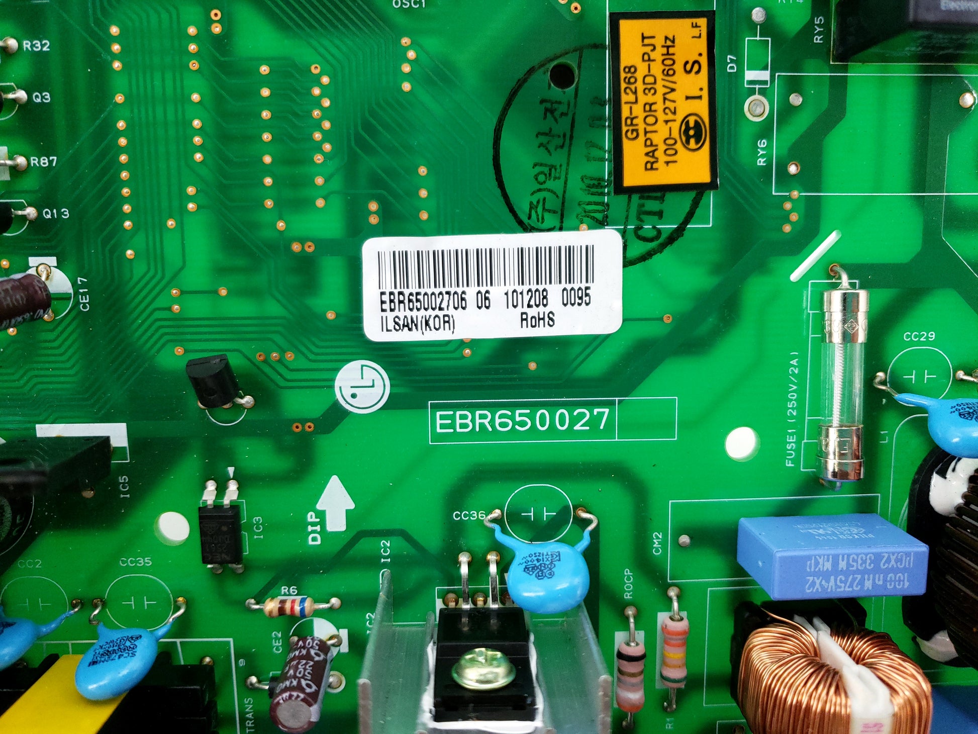 LG Kenmore Refrigerator Control  EBR65002706