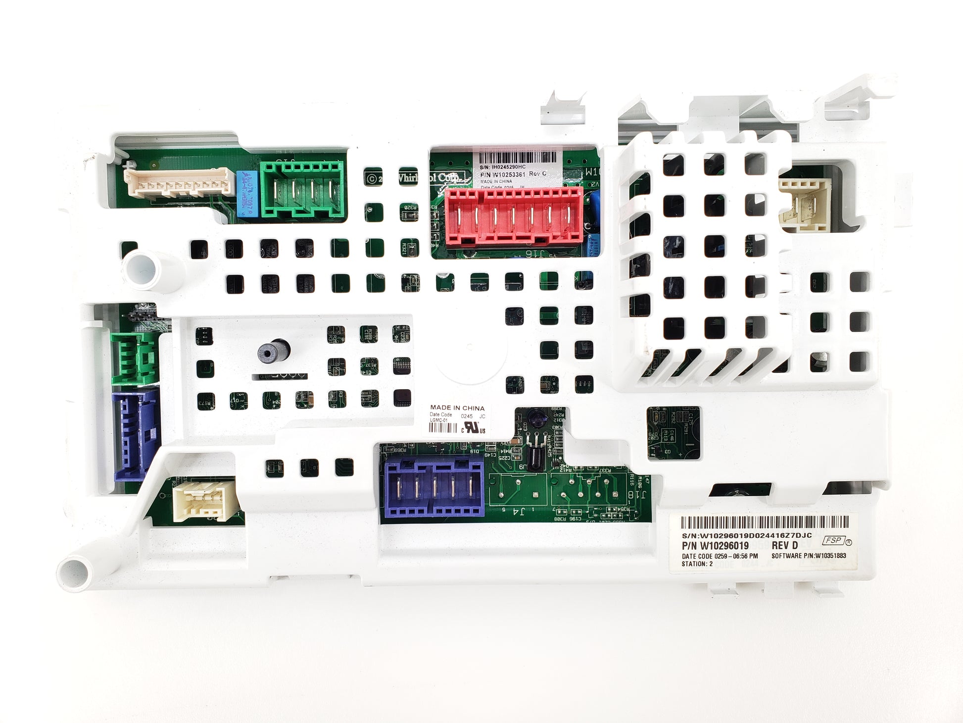 Whirlpool Washer Control Board  W10296019