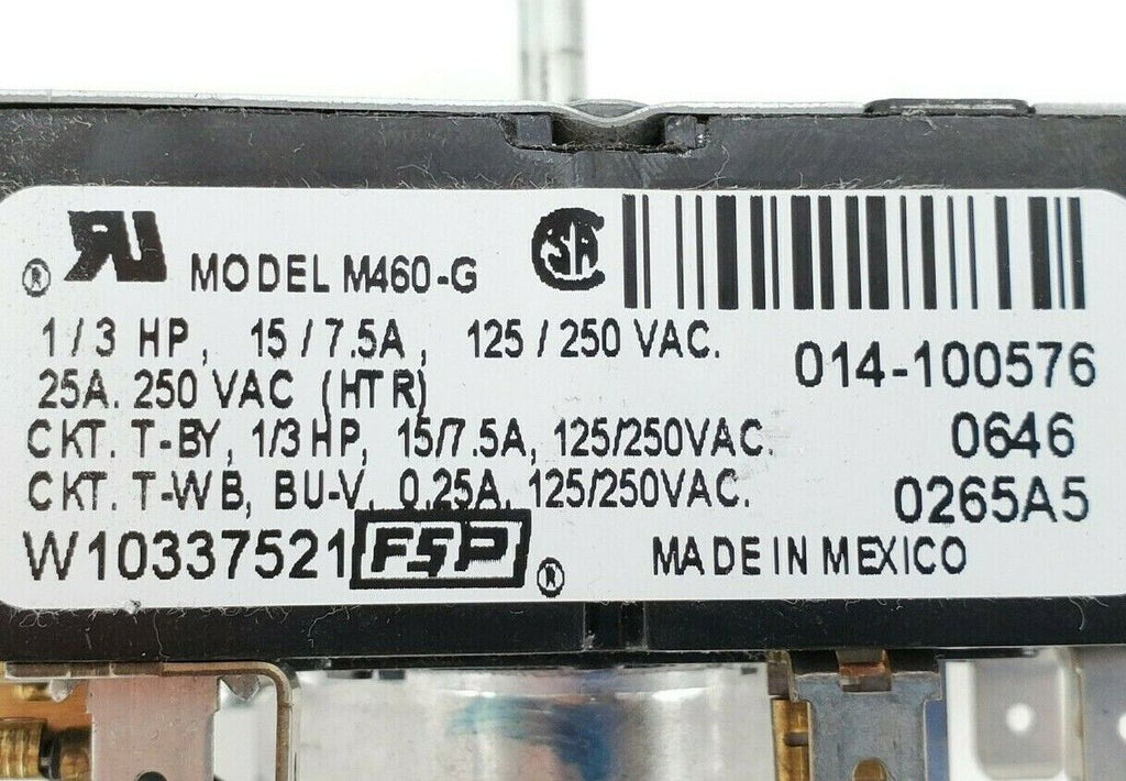 Whirlpool Dryer Timer W10337521