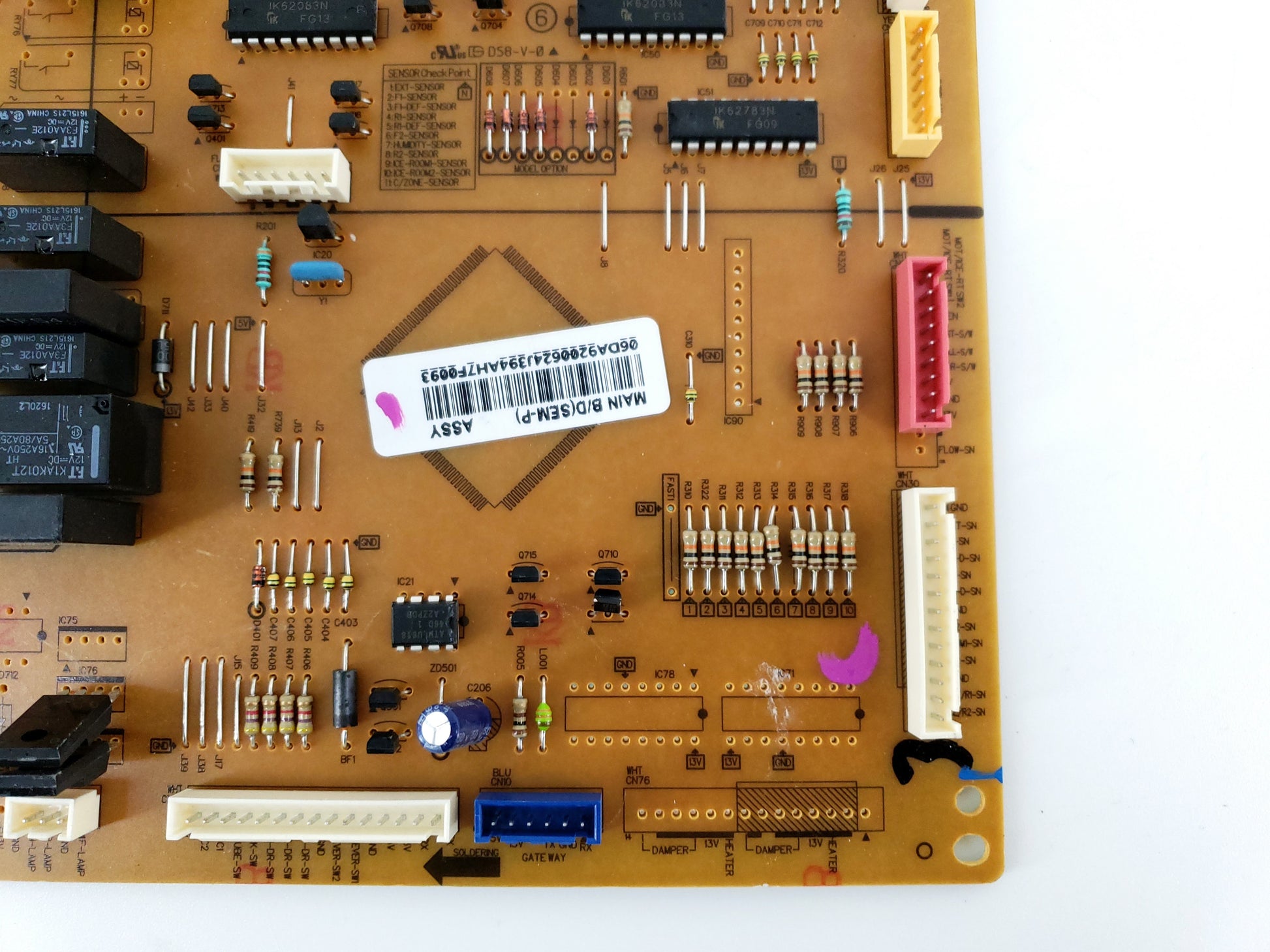 Samsung Refrigerator Control Board DA92-00624J