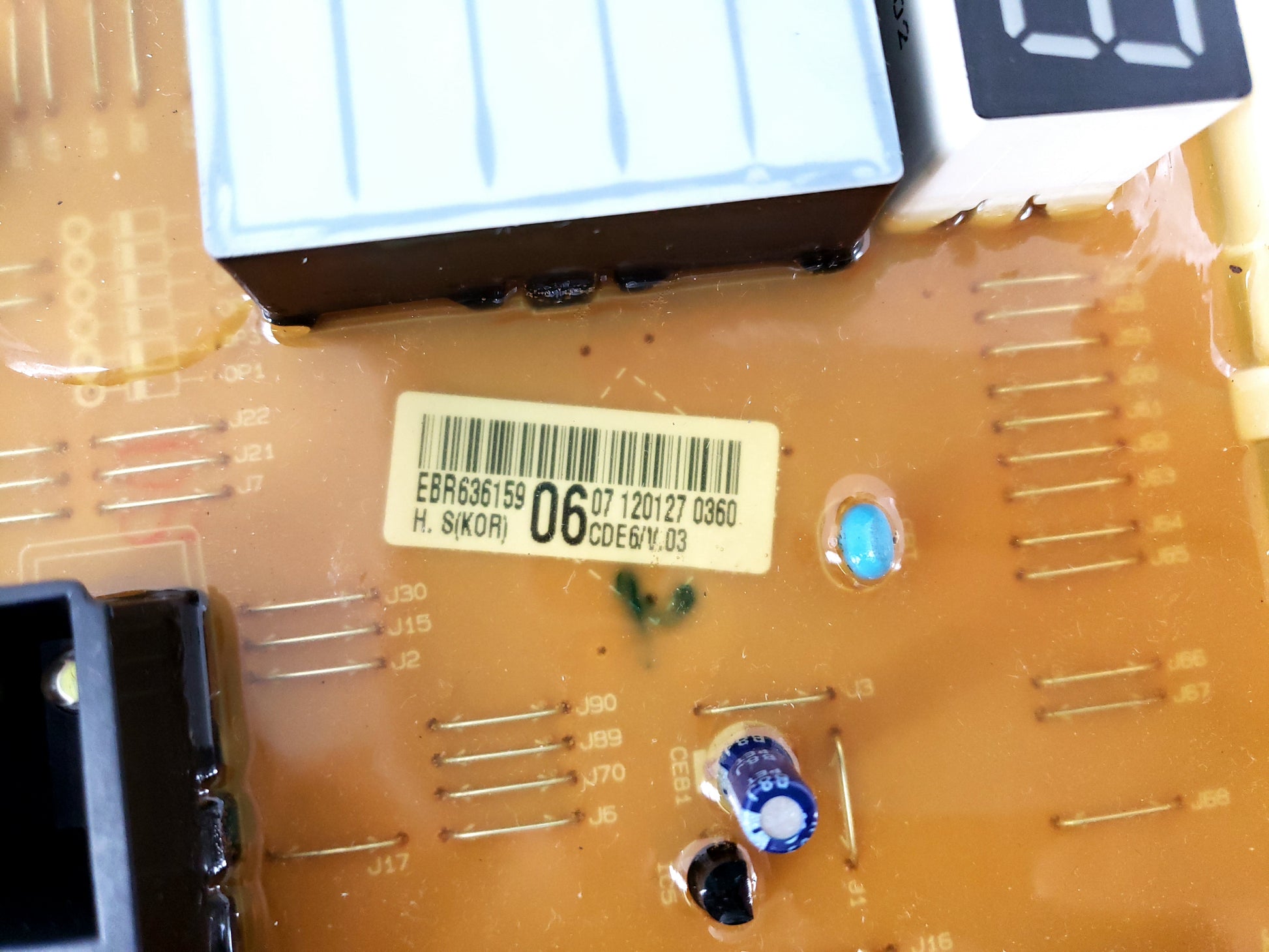 LG Dryer User Interface Board EBR63615906