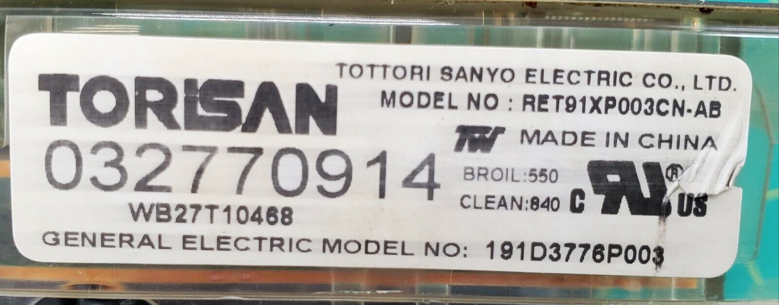 OEM  GE Range Control Board WB27T10468