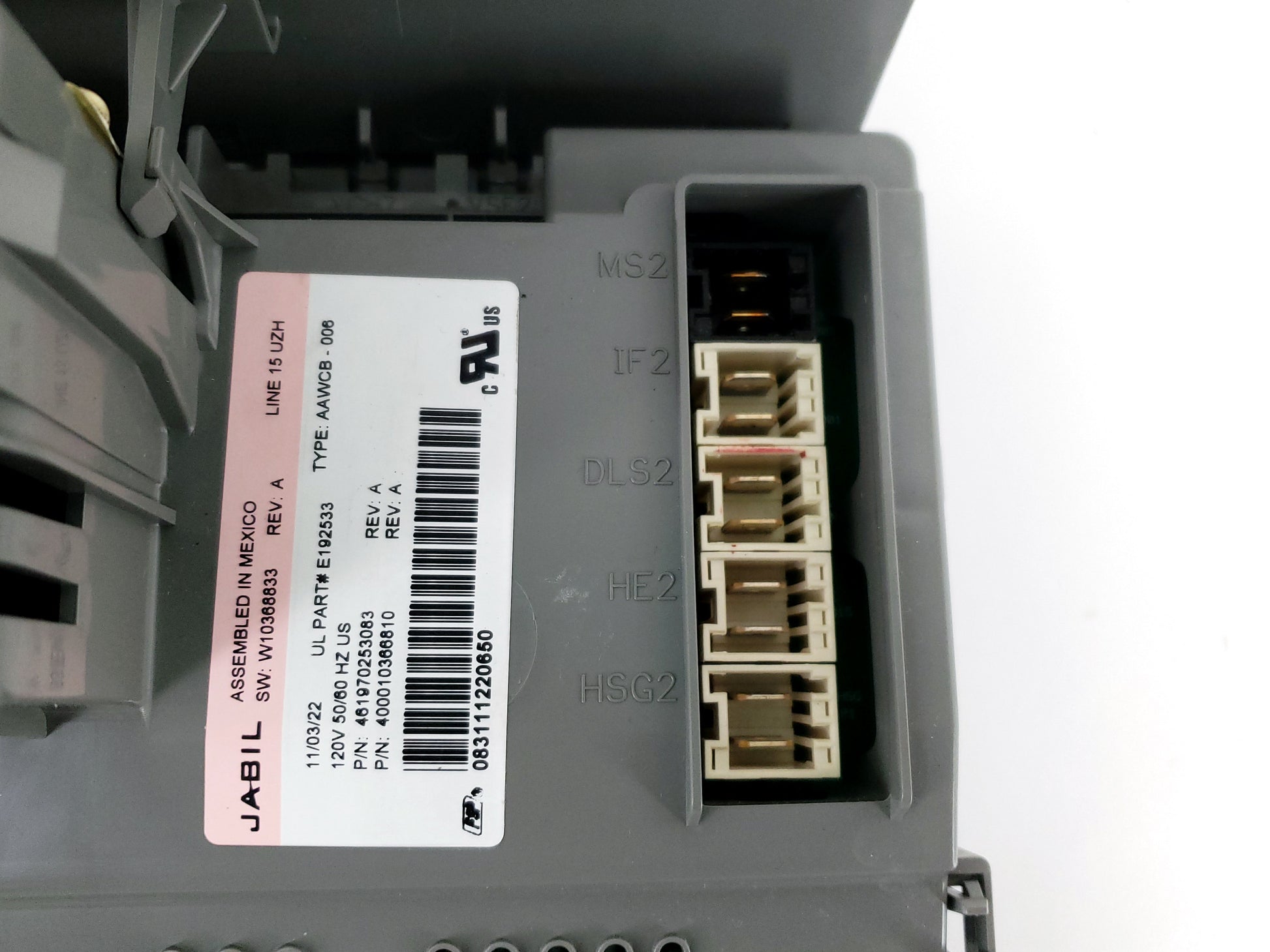 Whirlpool Washer Control Board W10368833