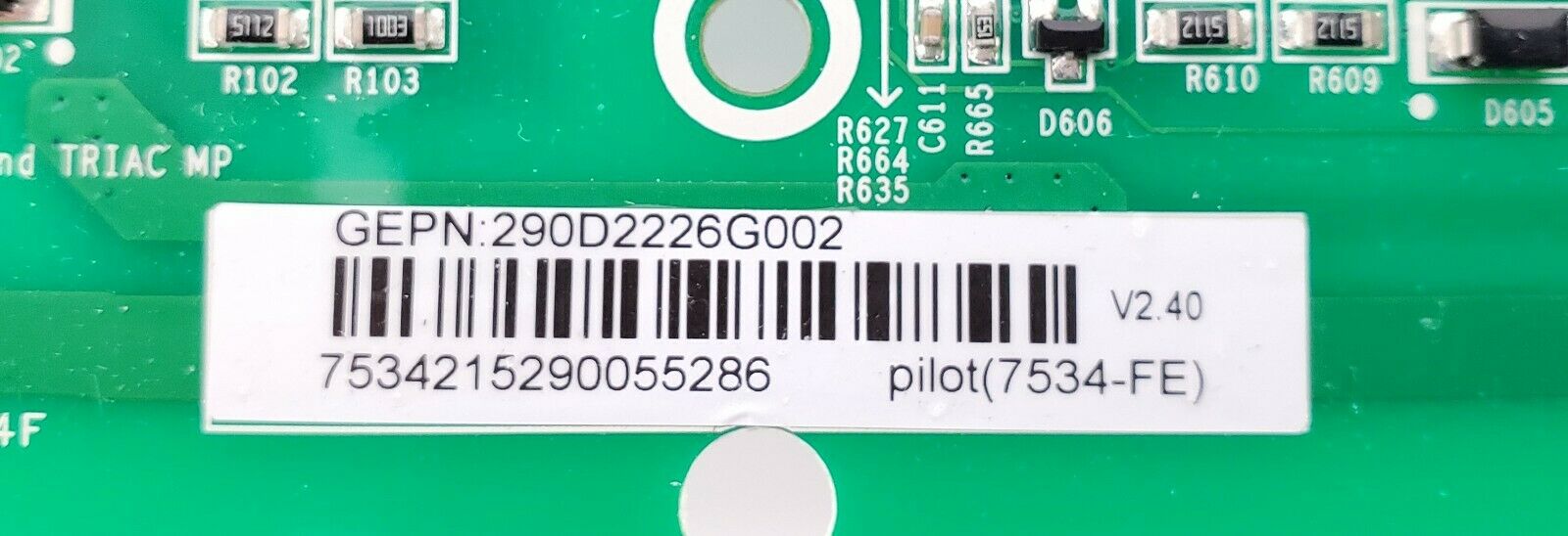 GE Washer Control 290D2226G002