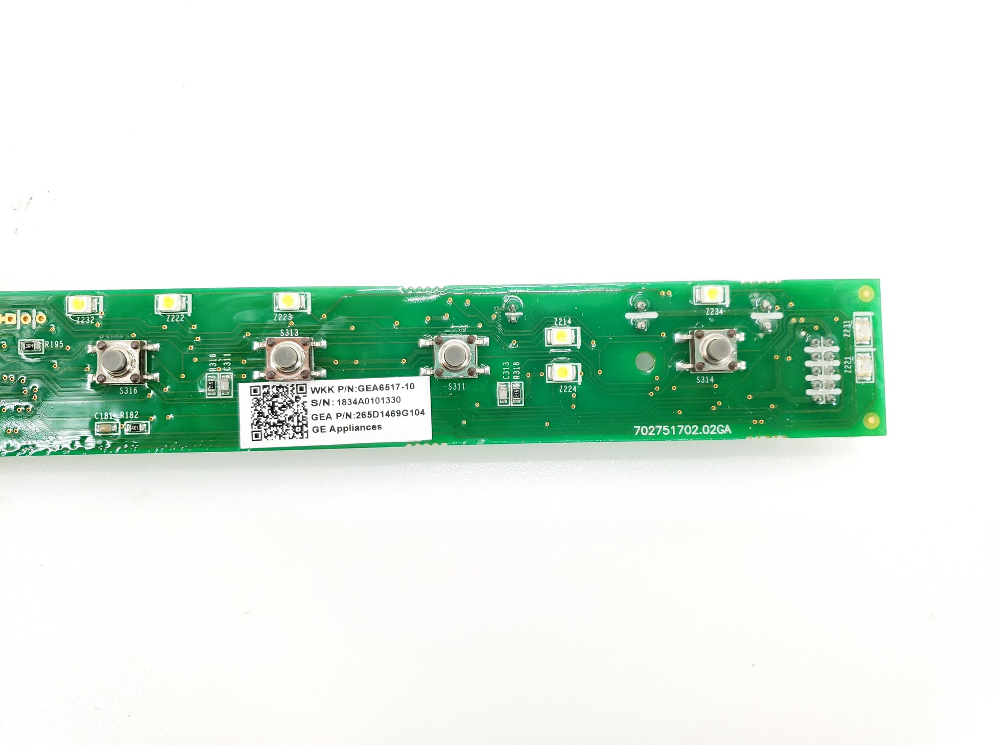 GE Dishwasher User Interface 265D1469G104