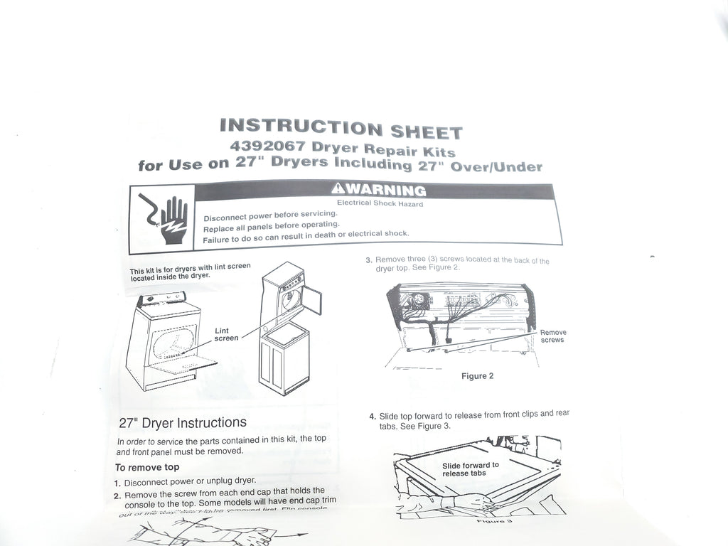 New Whirlpool Dryer Repair Kit 4392067