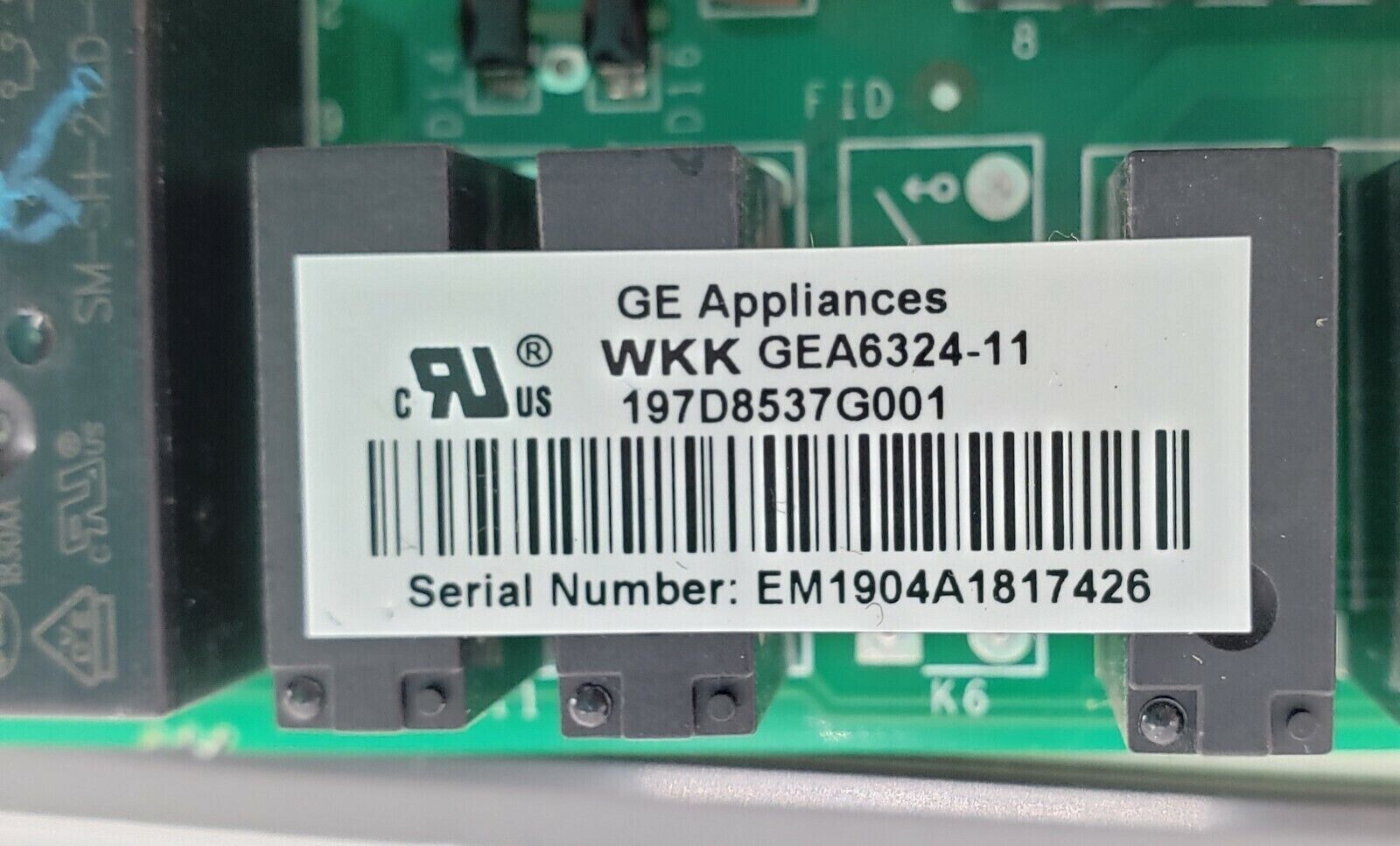 GE Refrigerator Control 197D8537G001