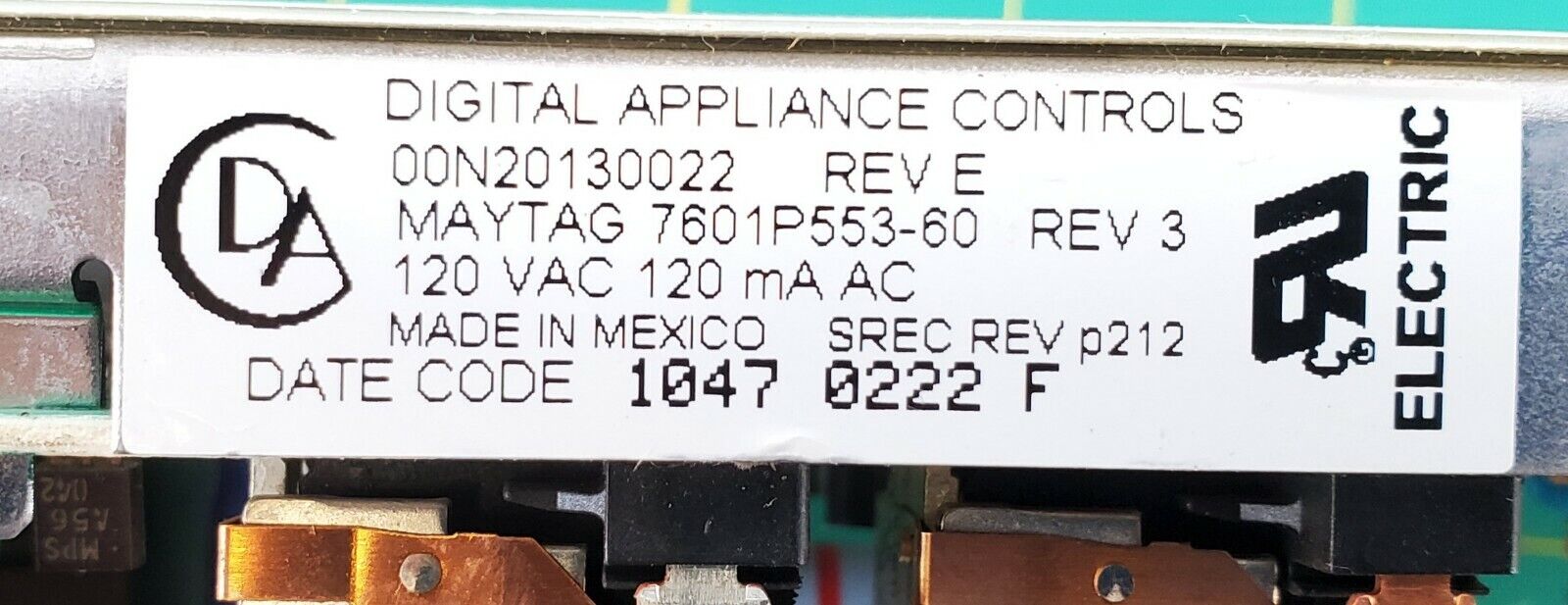 Maytag Range Control WP5701M556-60 7601P553-60