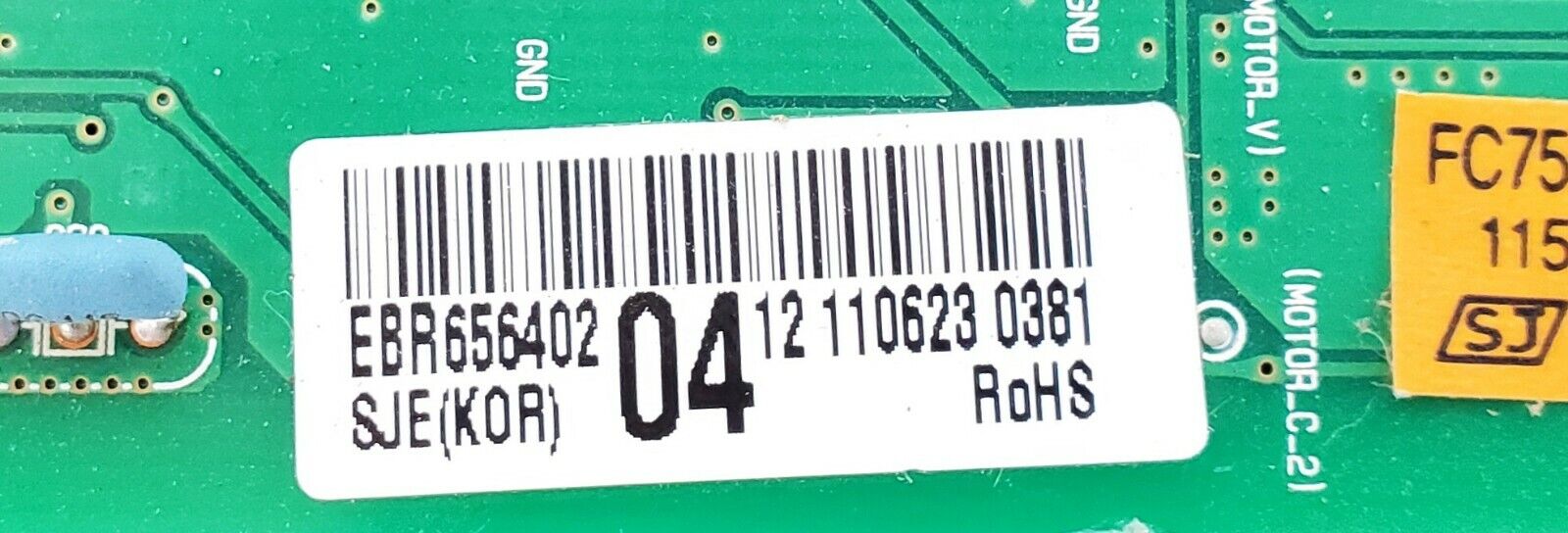 LG Refrigerator Control Board EBR65640204