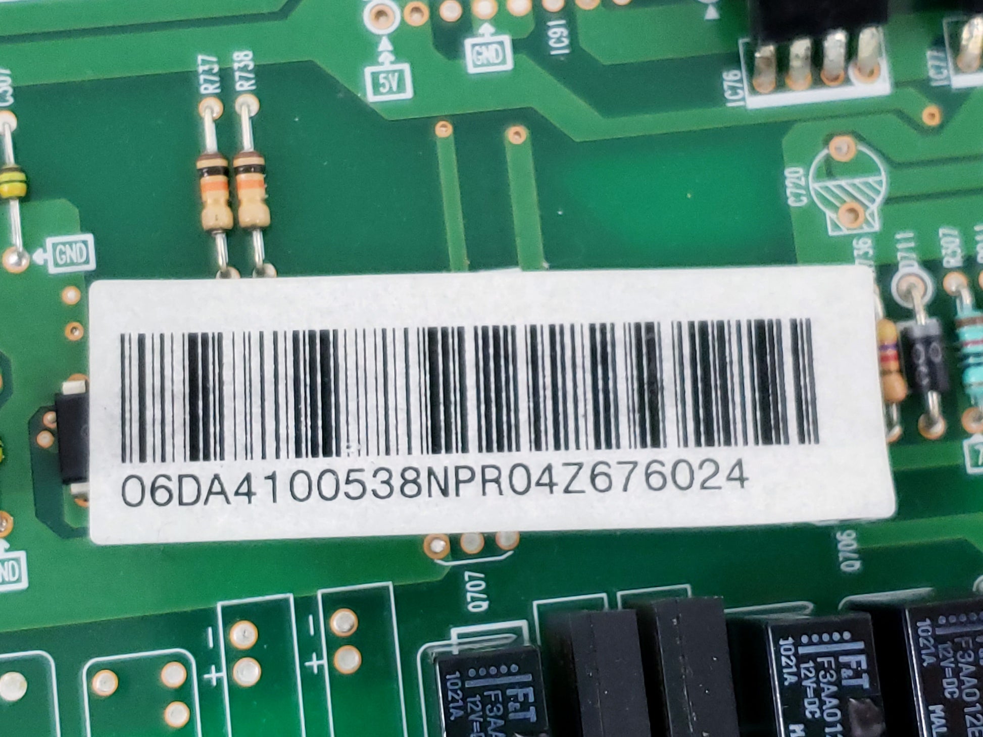 Samsung Refrigerator Control Board DA41-00538N