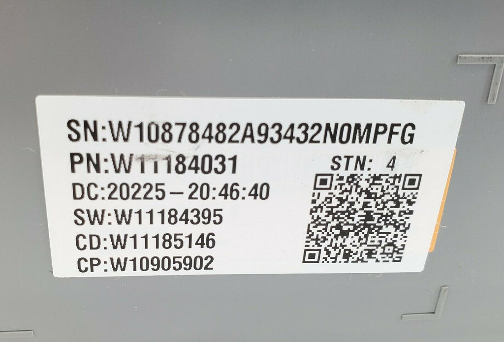 Whirlpool Washer Control W11184031