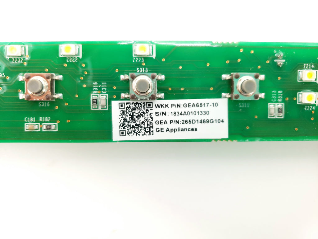 GE Dishwasher User Interface 265D1469G104