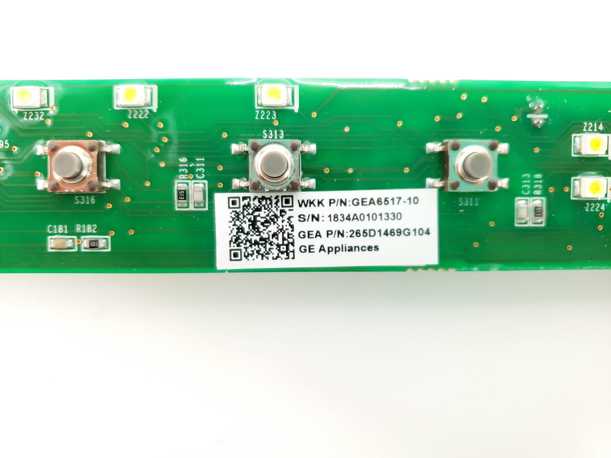 GE Dishwasher User Interface 265D1469G104