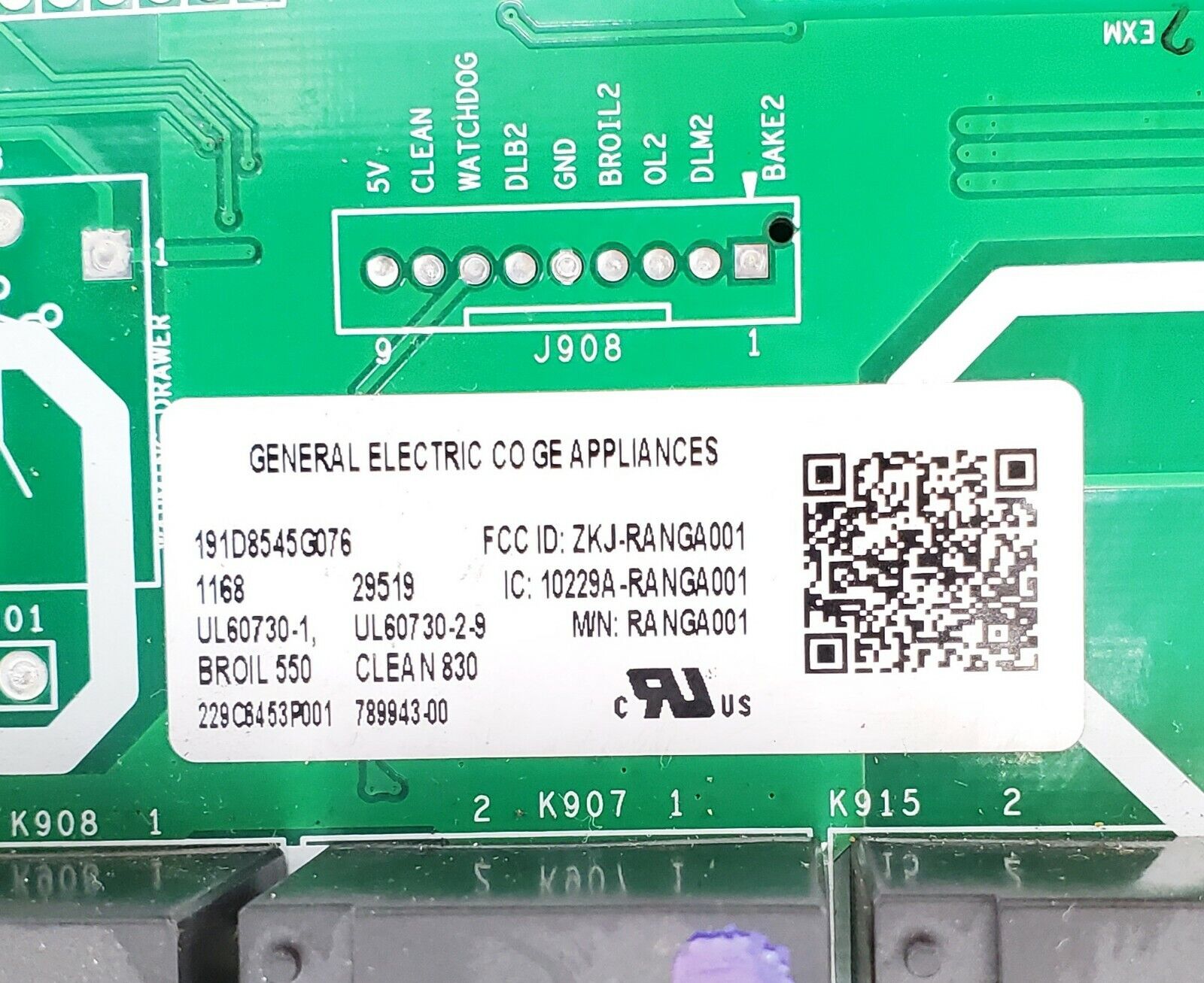 GE Range Control  191D8545G076