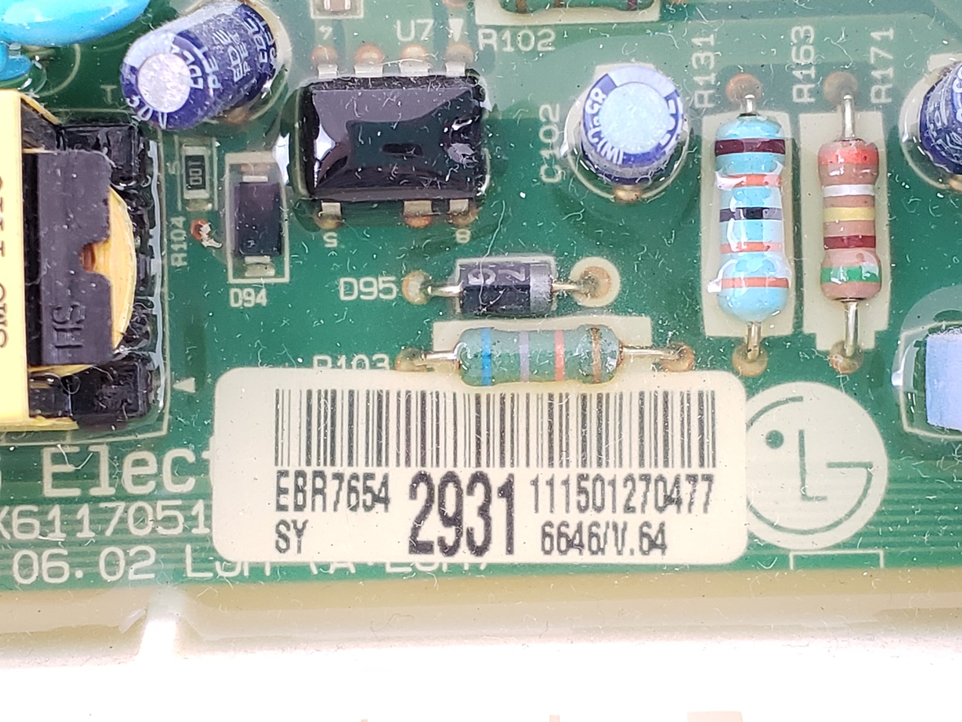 LG Dryer Control Board EBR76542931