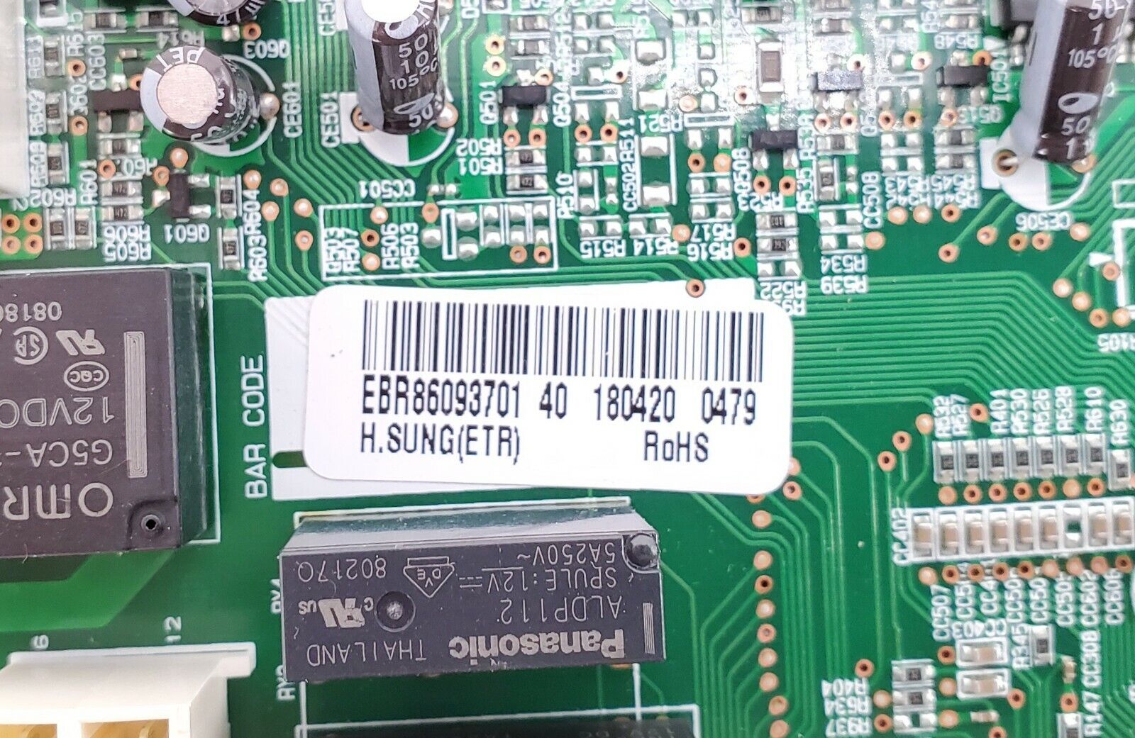 OEM LG Refrigerator Control Board EBR86093701 Same Day Ship & Lifetime Warranty