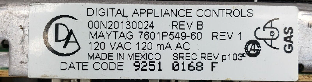 OEM  Maytag Range Control 7601P549-60
