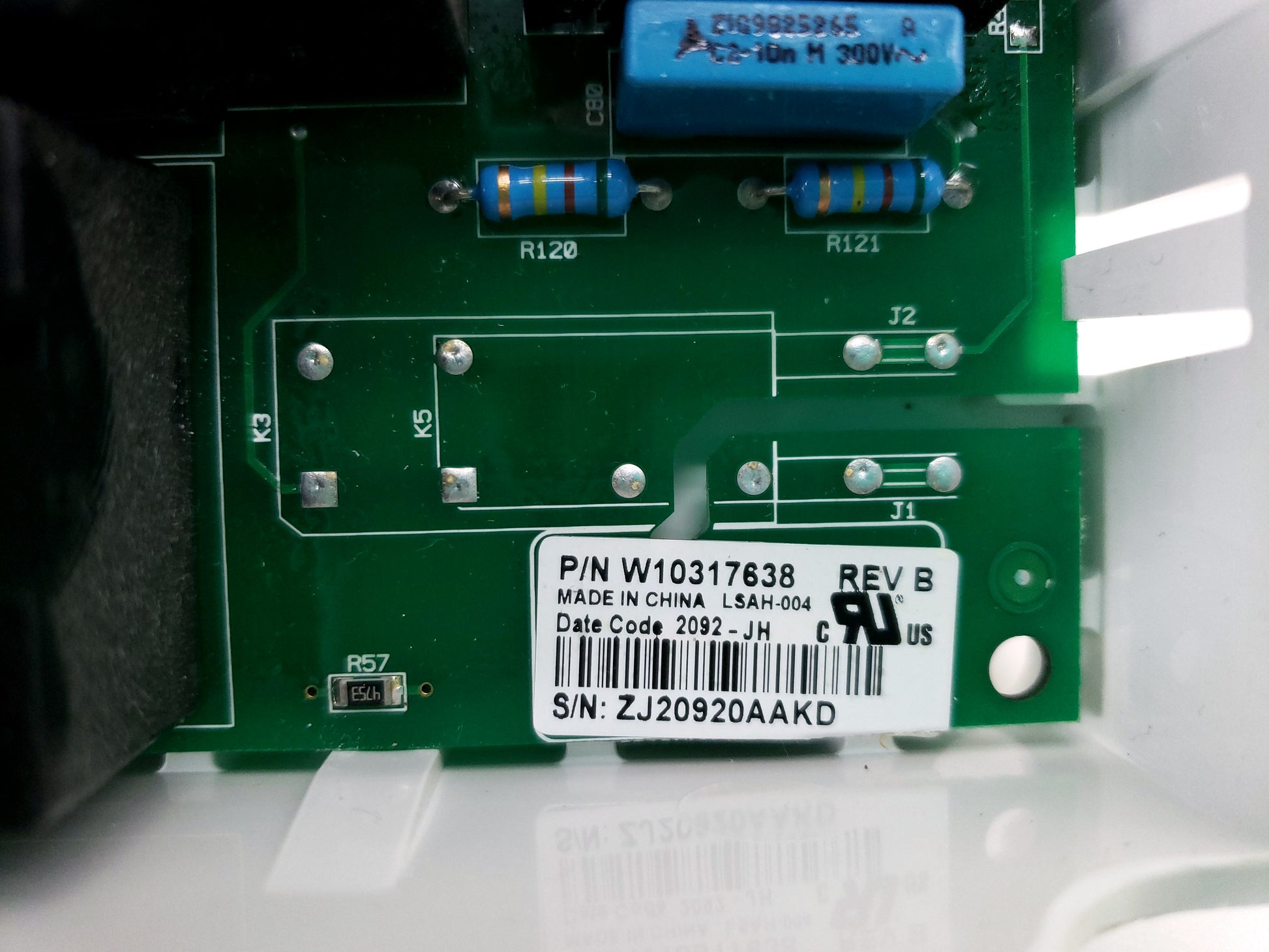 Whirlpool Dryer Control W10317638