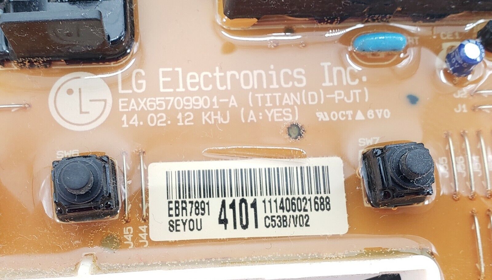 OEM LG Dryer Display Control EBR78914101 Same Day Ship & Lifetime Warranty