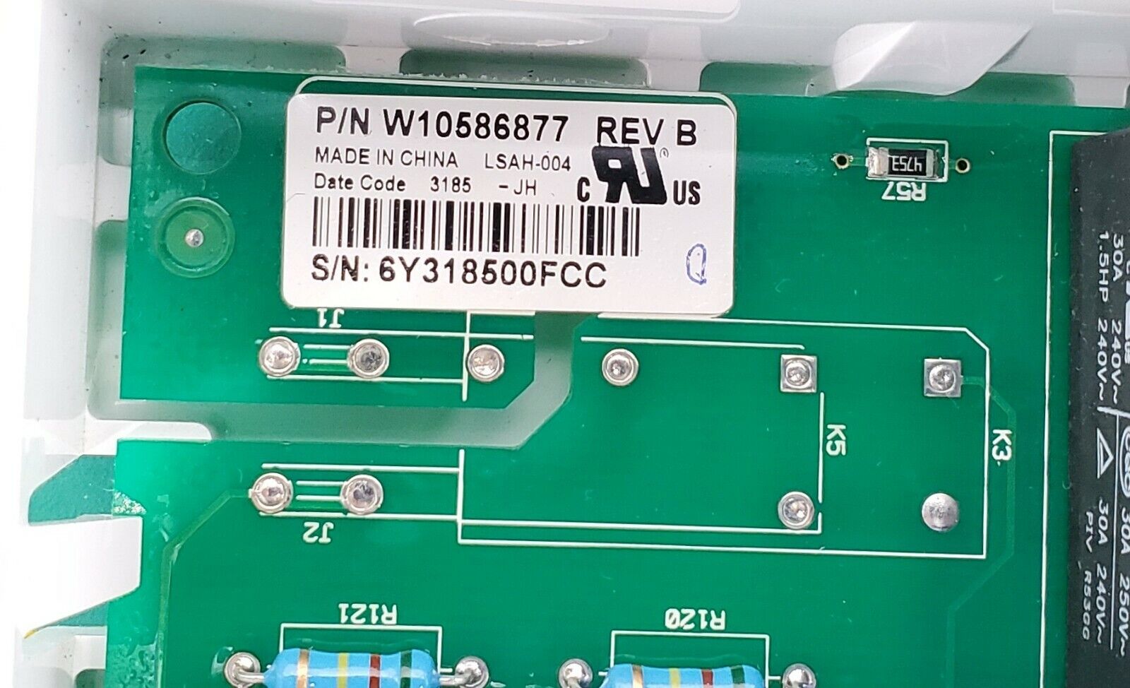 Whirlpool Dryer Control W10586877