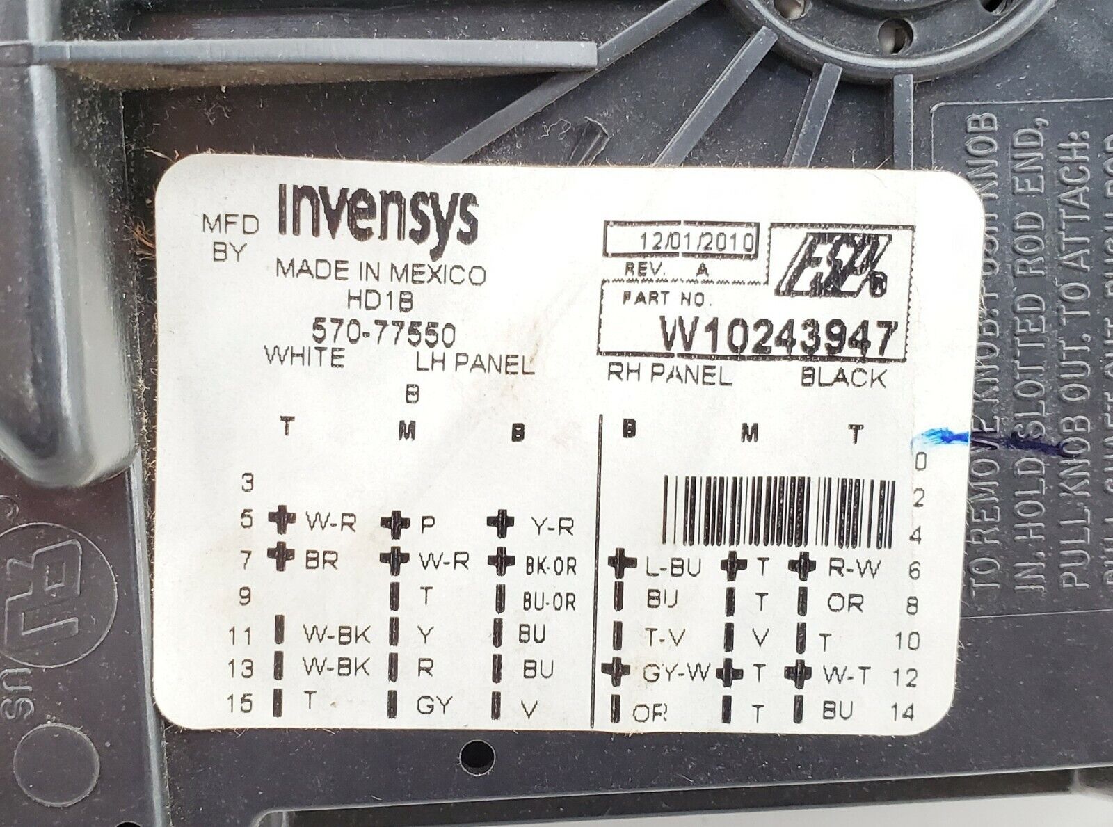 OEM  Maytag Washer Timer W10243947