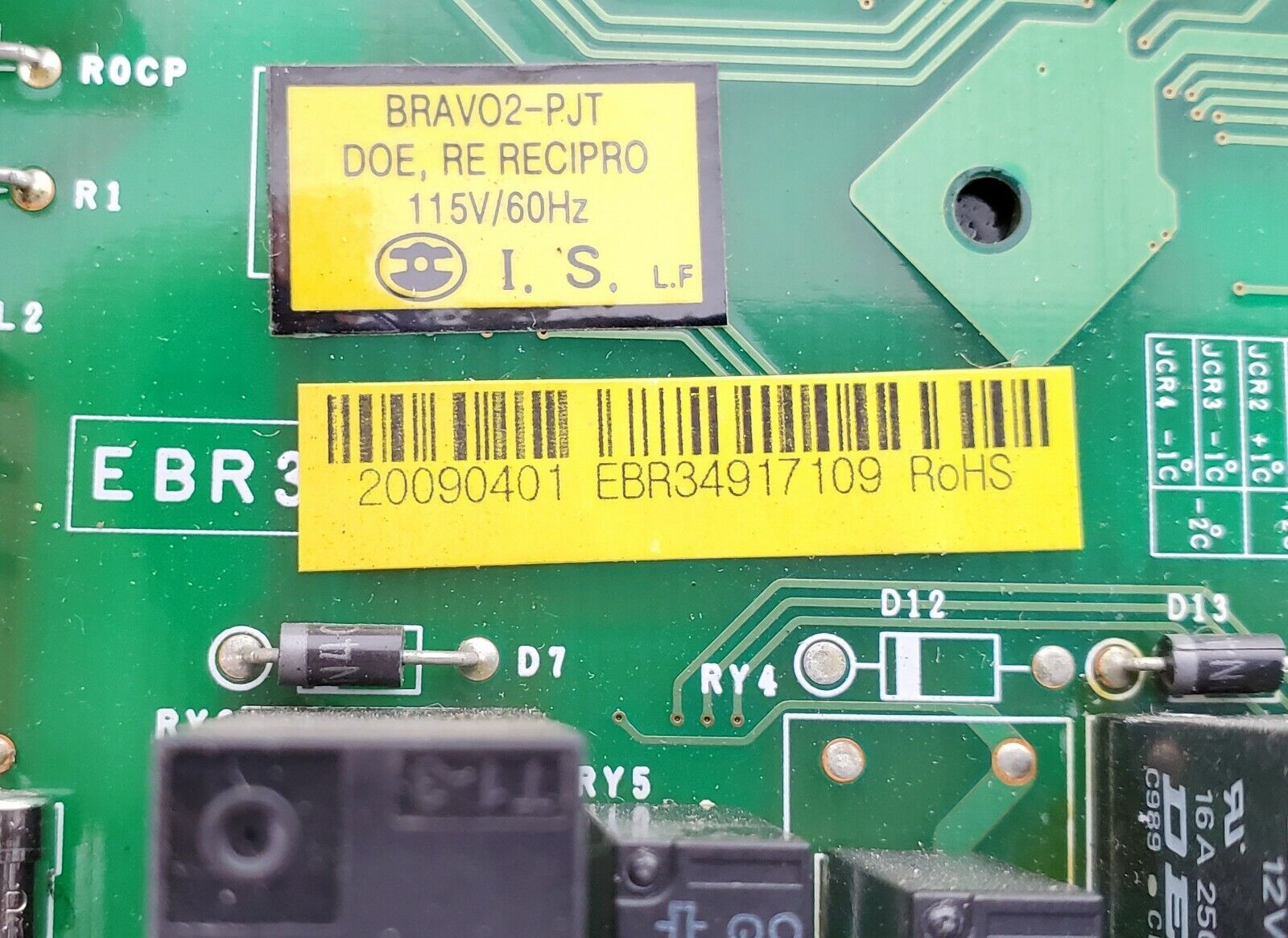 Kenmore Refrigerator Control  EBR34917109