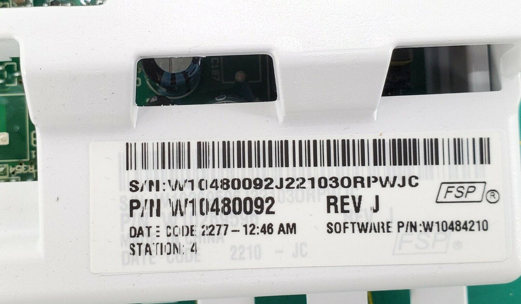 Kenmore Washer Control W10480092