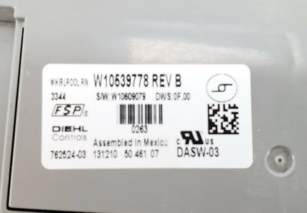 OEM Maytag Dishwasher Control W10539778 Same Day Ship & Lifetime Warranty