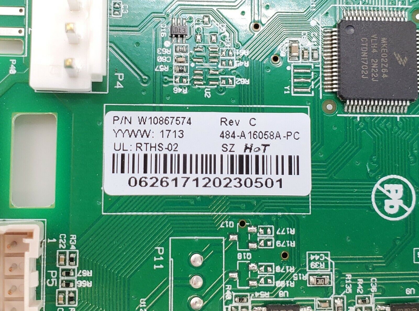Whirlpool Refrigerator Control Board W10867574