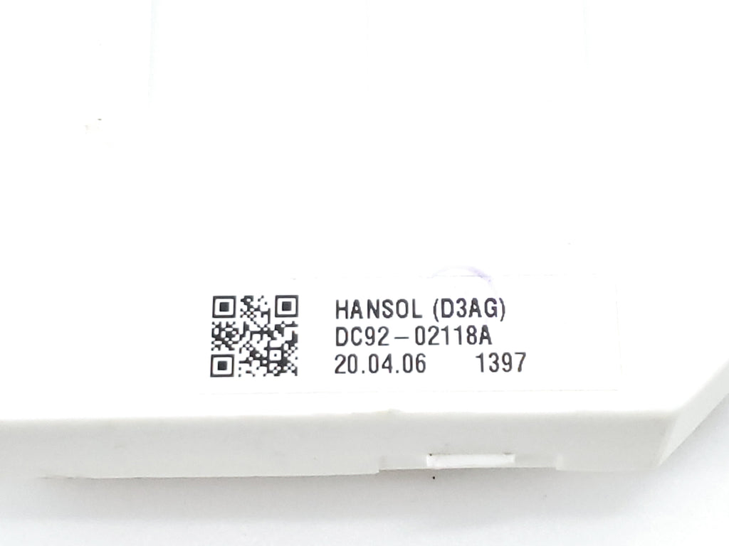 Samsung Washer User Interface Control DC92-02118A