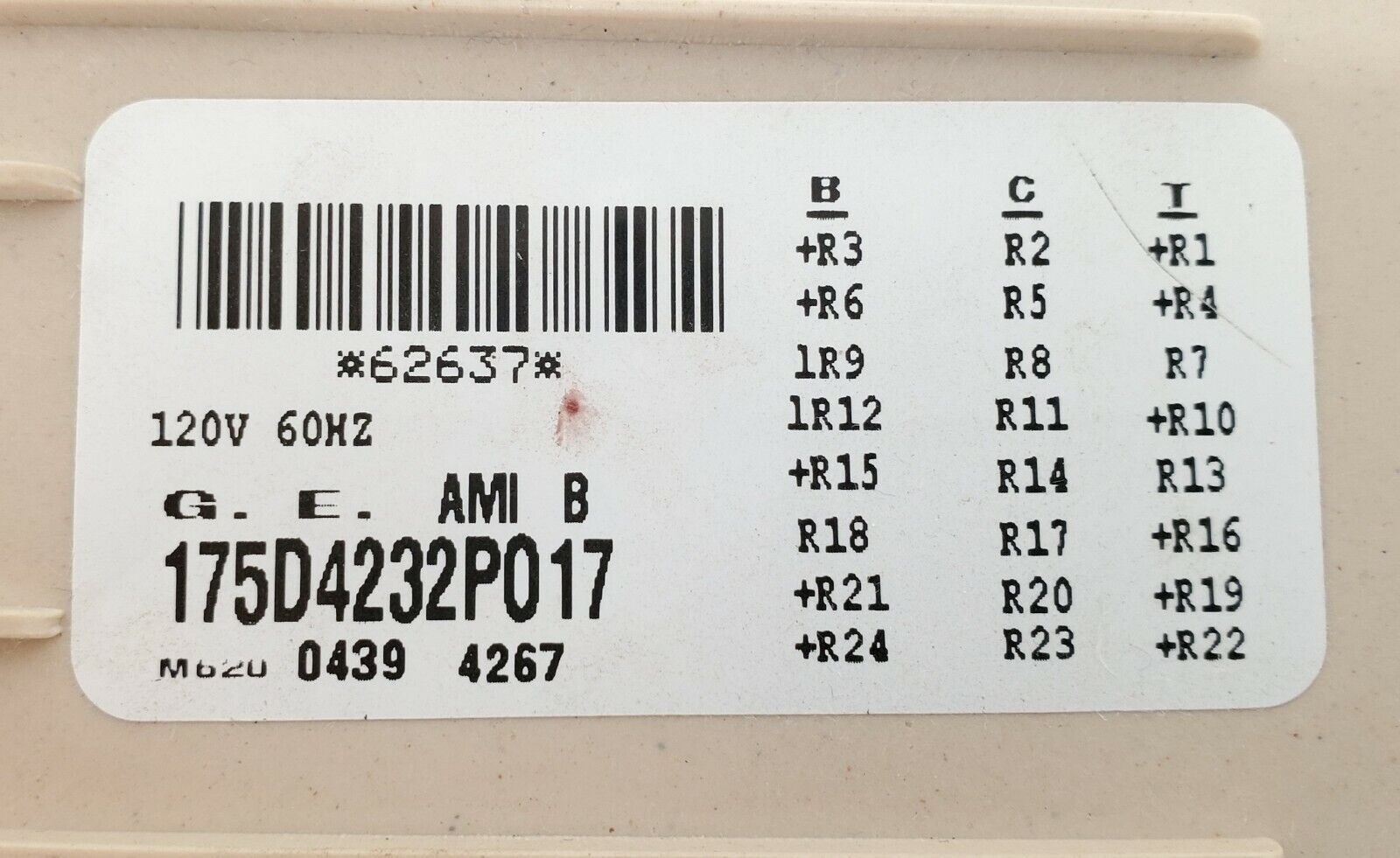 GE Waher Timer 175D4232P017